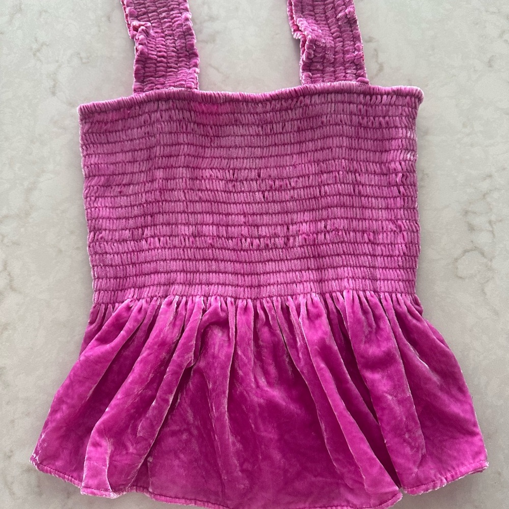 Pink Velvet anthropology top